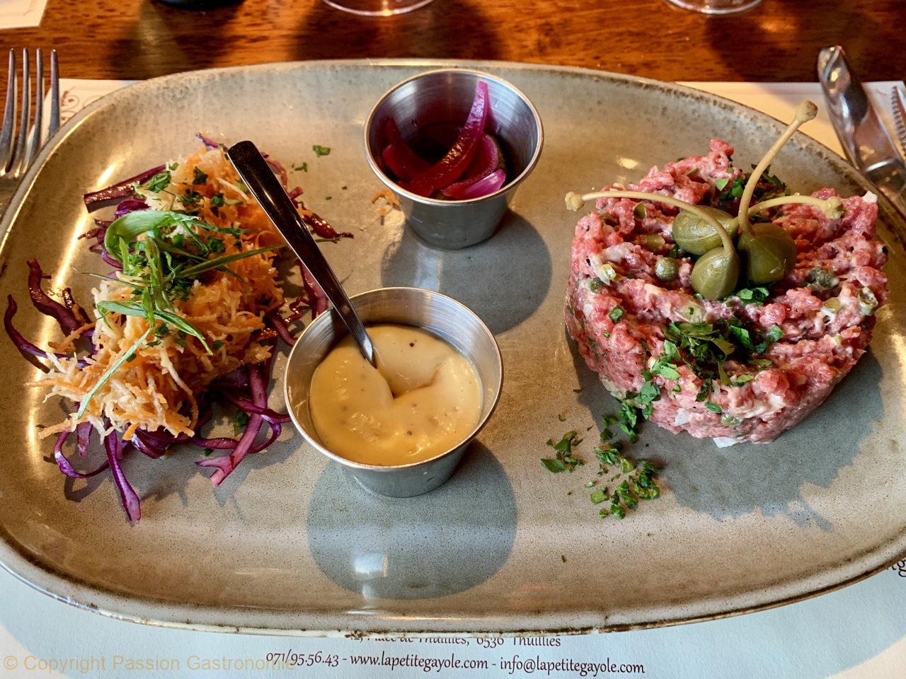 Restaurant La Petite Gayole - Tartare de boeuf