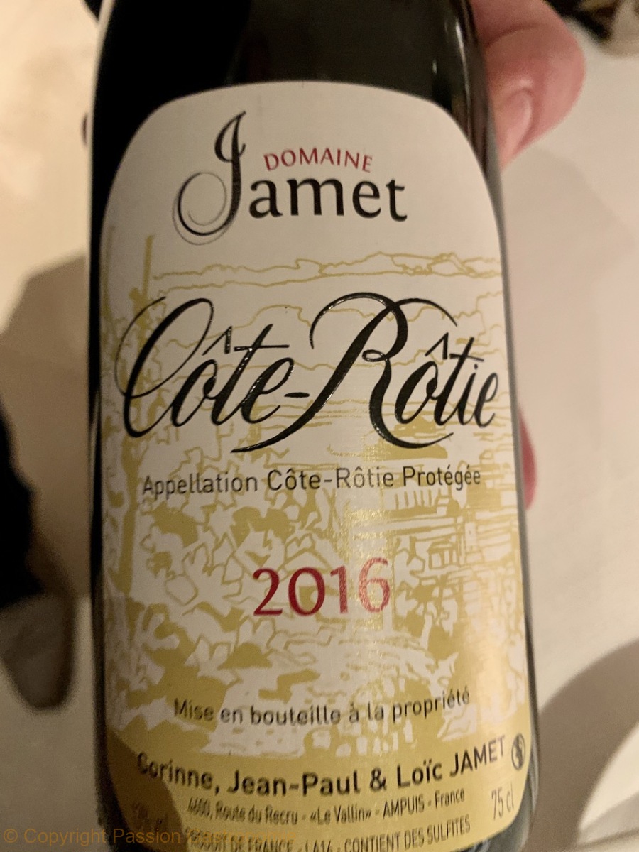 Restaurant Attablez-Vous - Côte-Rôtie Jamet 2016