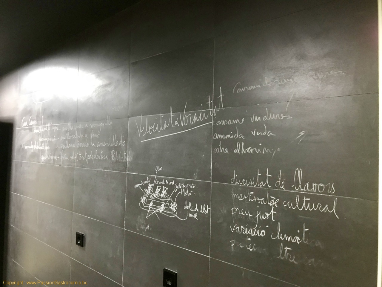 Restaurant Celler de Can Roca - Le tableau de réflexion dans la cuisine