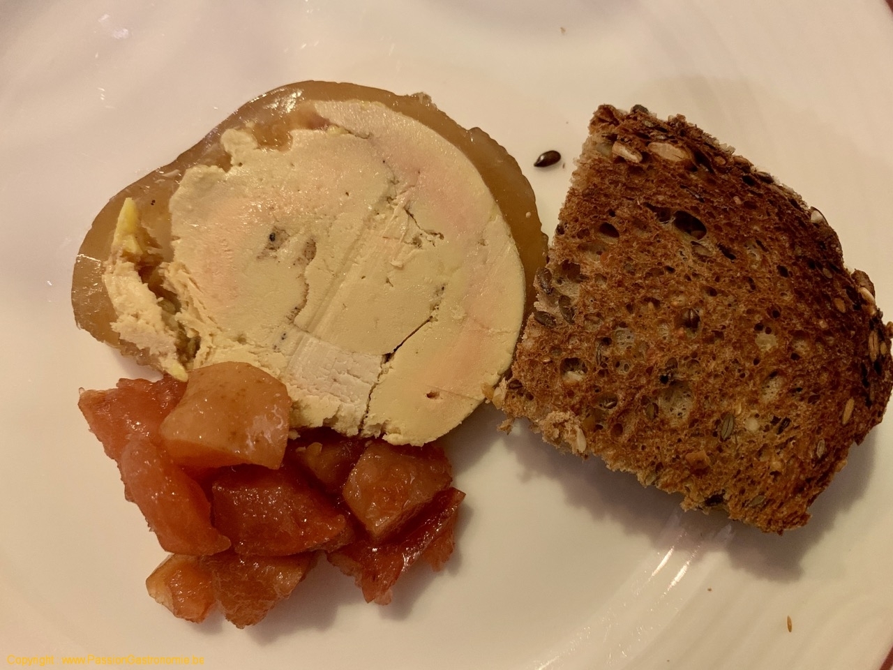 Restaurant Le Fou est Belge - Foie Gras, confit de rainettes