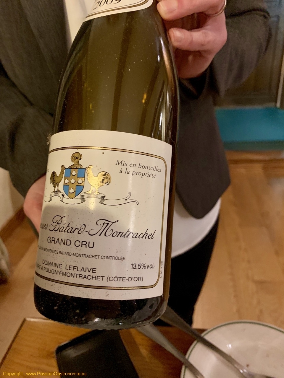 Restaurant Le Fou est Belge - Bienvenue-Bâtard-Montrachet 2009 du domaine Leflaive